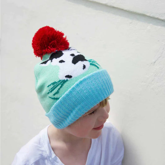 Powell Craft Farmyard Knitted Bobble Hat   2 - 5 Years