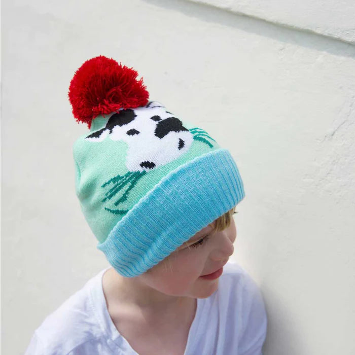 Powell Craft Farmyard Knitted Bobble Hat   2 - 5 Years