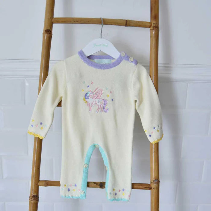 Powell Craft Unicorn Long Sleeve Knitted Jumpsuit