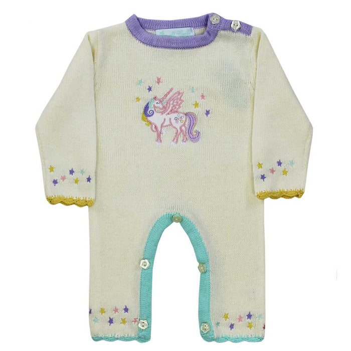 Powell Craft Unicorn Long Sleeve Knitted Jumpsuit