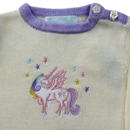 Powell Craft Unicorn Long Sleeve Knitted Jumpsuit