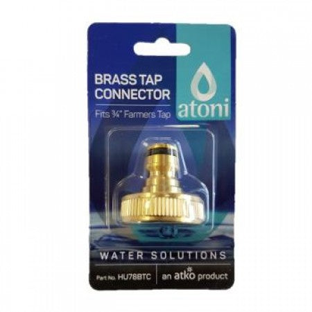 Atoni Brass 3/4" Inch Farmers Tap Connector @millscountrystore.com
