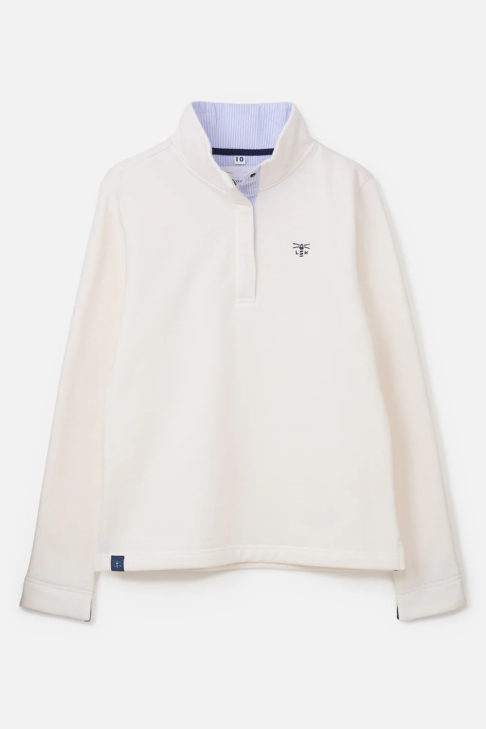 Lighthouse Haven Quarter Stud Sweatshirt - Coconut