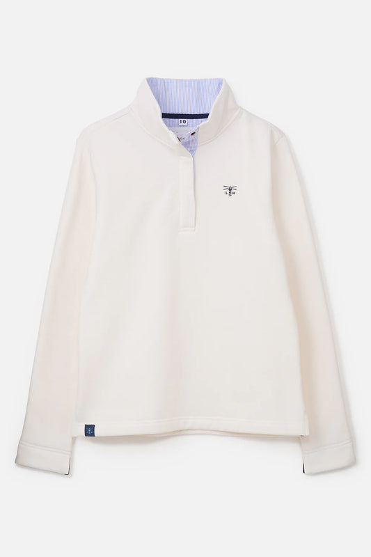 Lighthouse Haven Quarter Stud Sweatshirt - Coconut