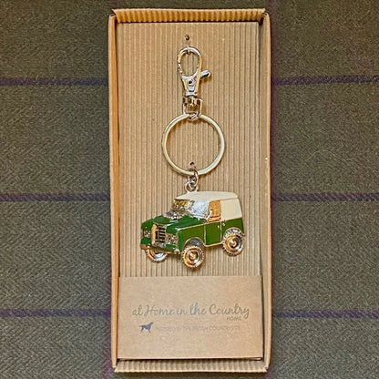 Green Vintage 4x4 Jeep - Key Ring
