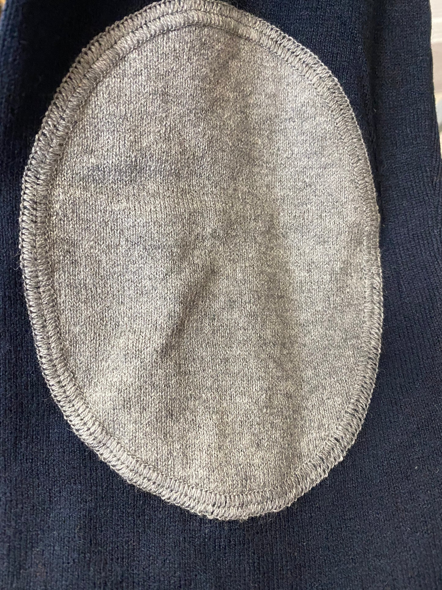 Cotton V Neck Sweater Jumper Navy with Grey Trim Surfcar 202501