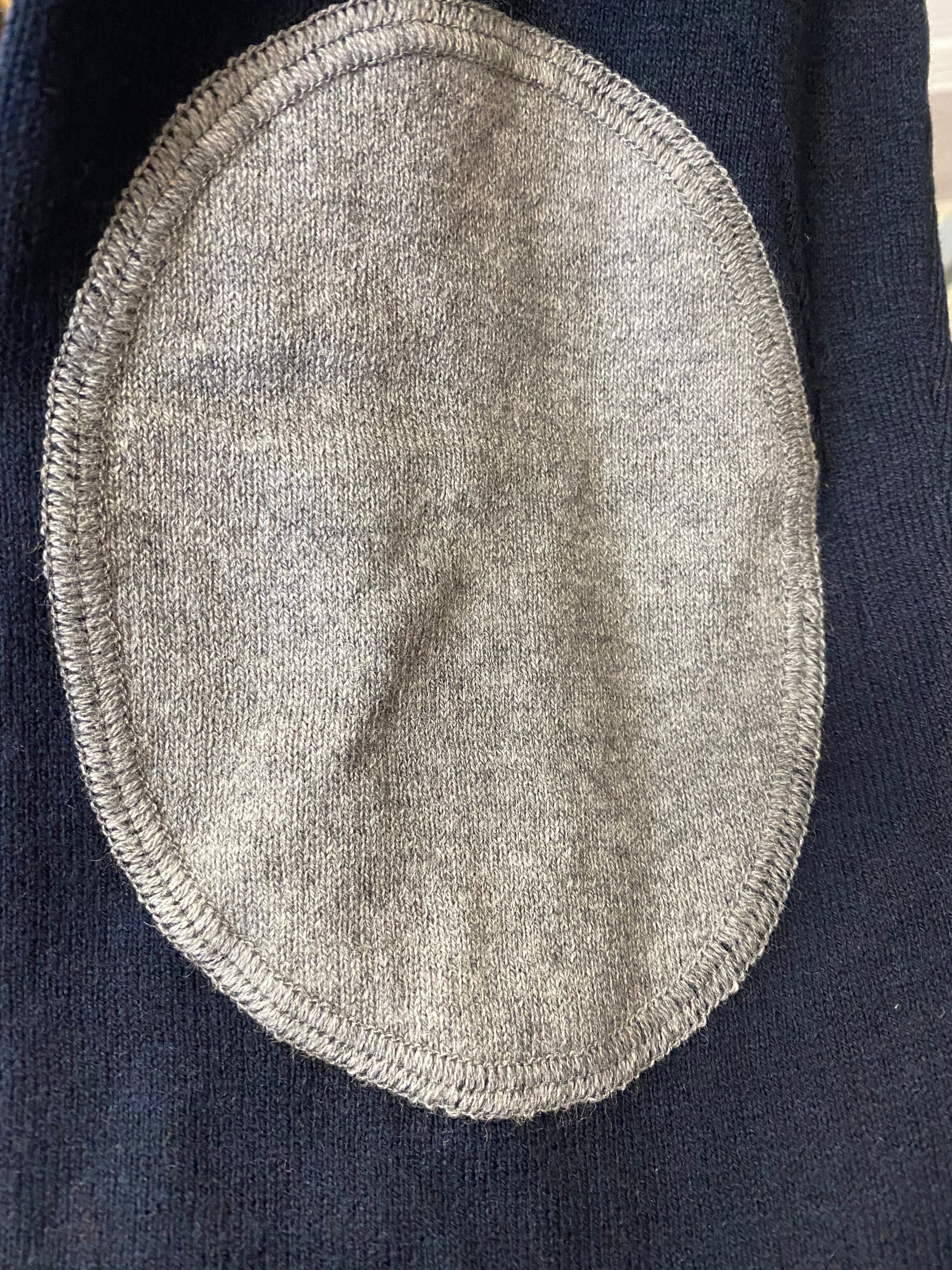 Cotton V Neck Sweater Jumper Navy with Grey Trim Surfcar 202501