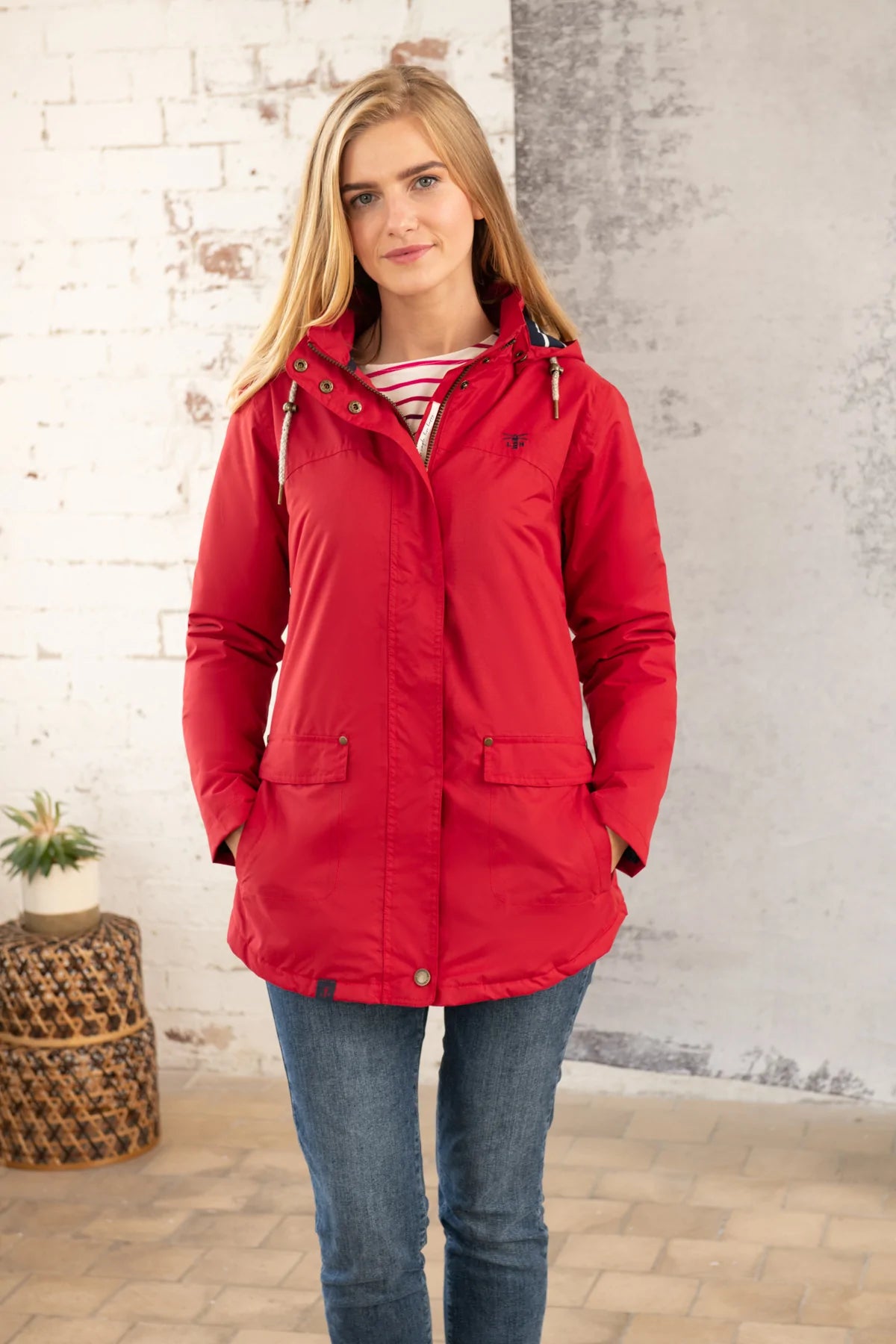Lighthouse Iona Long Jacket in Berry