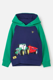 Lighthouse Jack Hoodie with Tractor & Slurry Tanker - Green & Navy