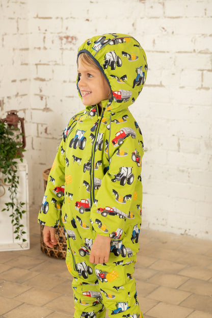 Lighthouse Jamie Puddle Suit - Lime Green Farm Yard