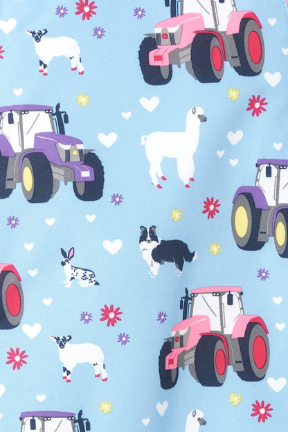 Lighthouse Jamie Puddle Suit - Sky Farm Print