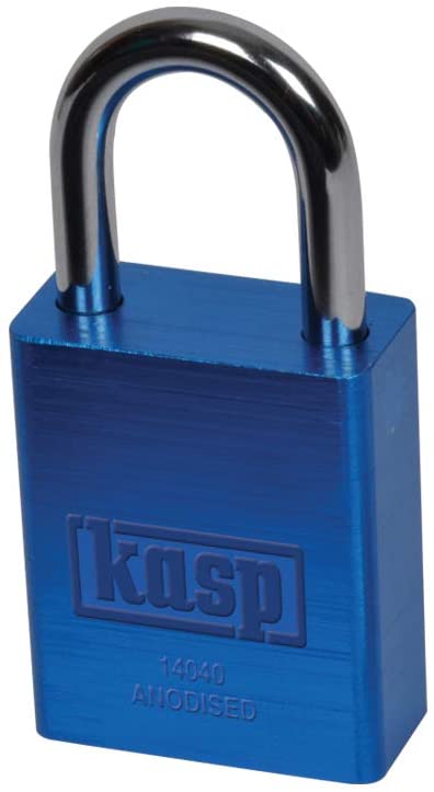 KASP SECURITY - SOLID ALUMINIUM PADLOCK - COLOUR METALLIC BLUE - K14040BLUD