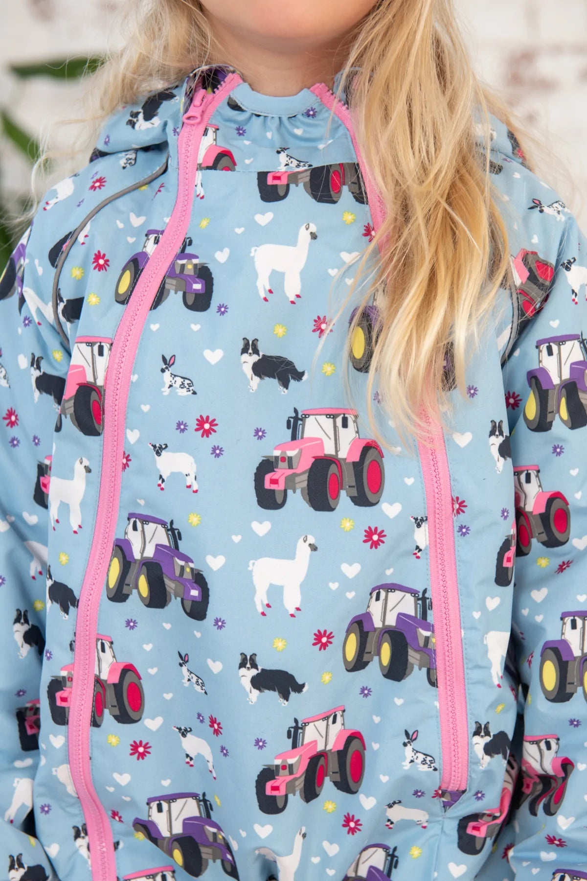 Lighthouse Jamie Puddle Suit - Sky Farm Print