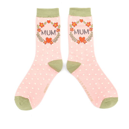 Miss Sparrow  Mum Floral Wreath Dusky Pink