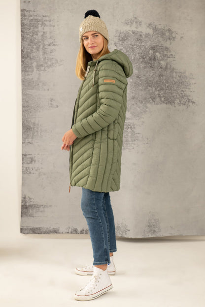 Lighthouse Iaurel Mid-Length Coat in Khaki