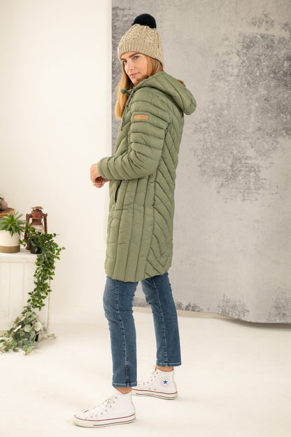 Lighthouse Iaurel Mid-Length Coat in Khaki
