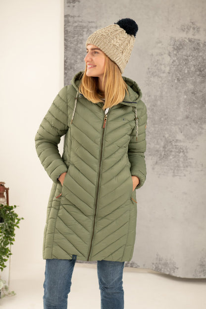 Lighthouse Iaurel Mid-Length Coat in Khaki