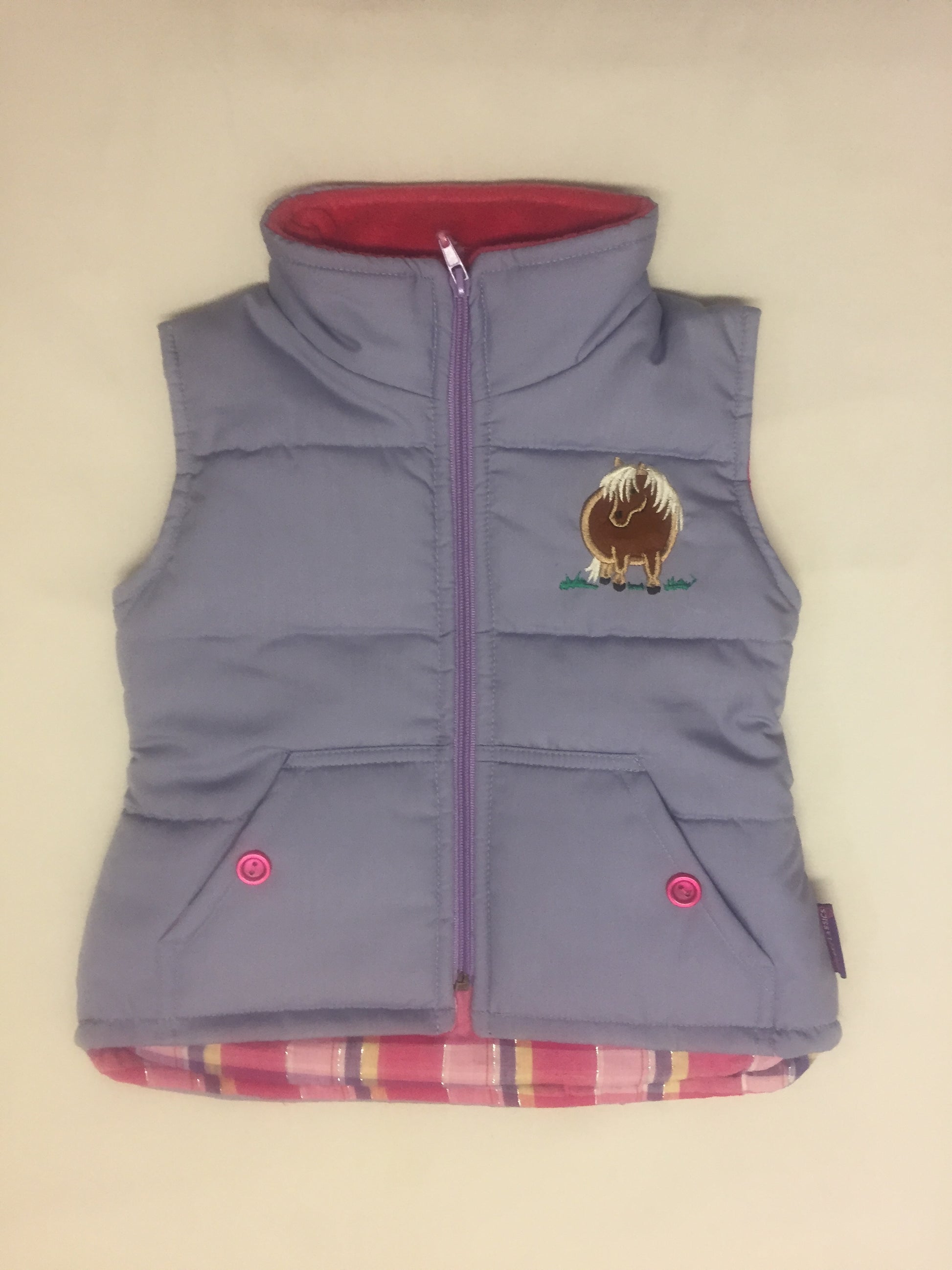 Girls' Pony Bodywarmer in Lilac