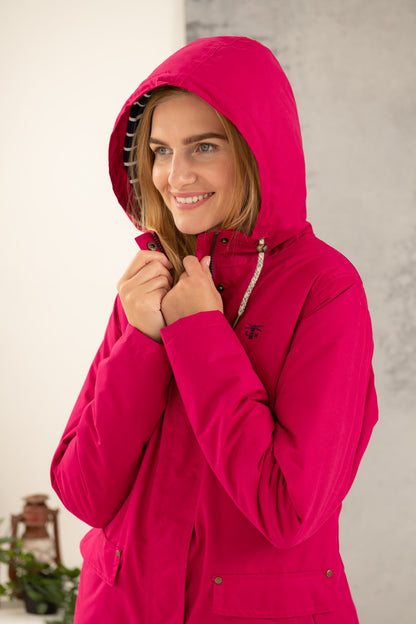 Lighthouse Iona Long Jacket in Raspberry