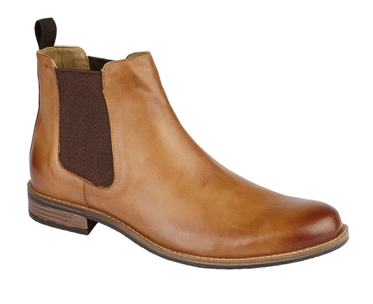 Roamers Tan Leather Chelsea Dealer Boots - M 163 BT