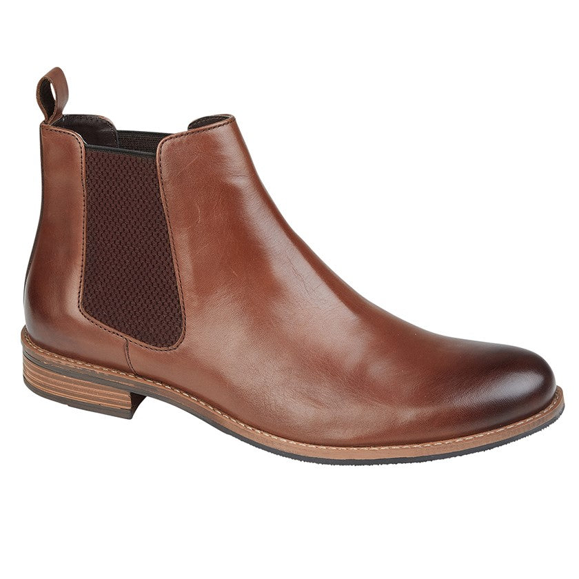 Roamers Brown Leather Chelsea Dealer Boots - M 163 DB