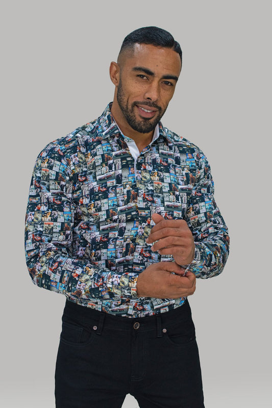 HOUSE OF CAVANI STEVE MCQUEEN PRINTED CAR SHIRT @ www.millscountrystore.com