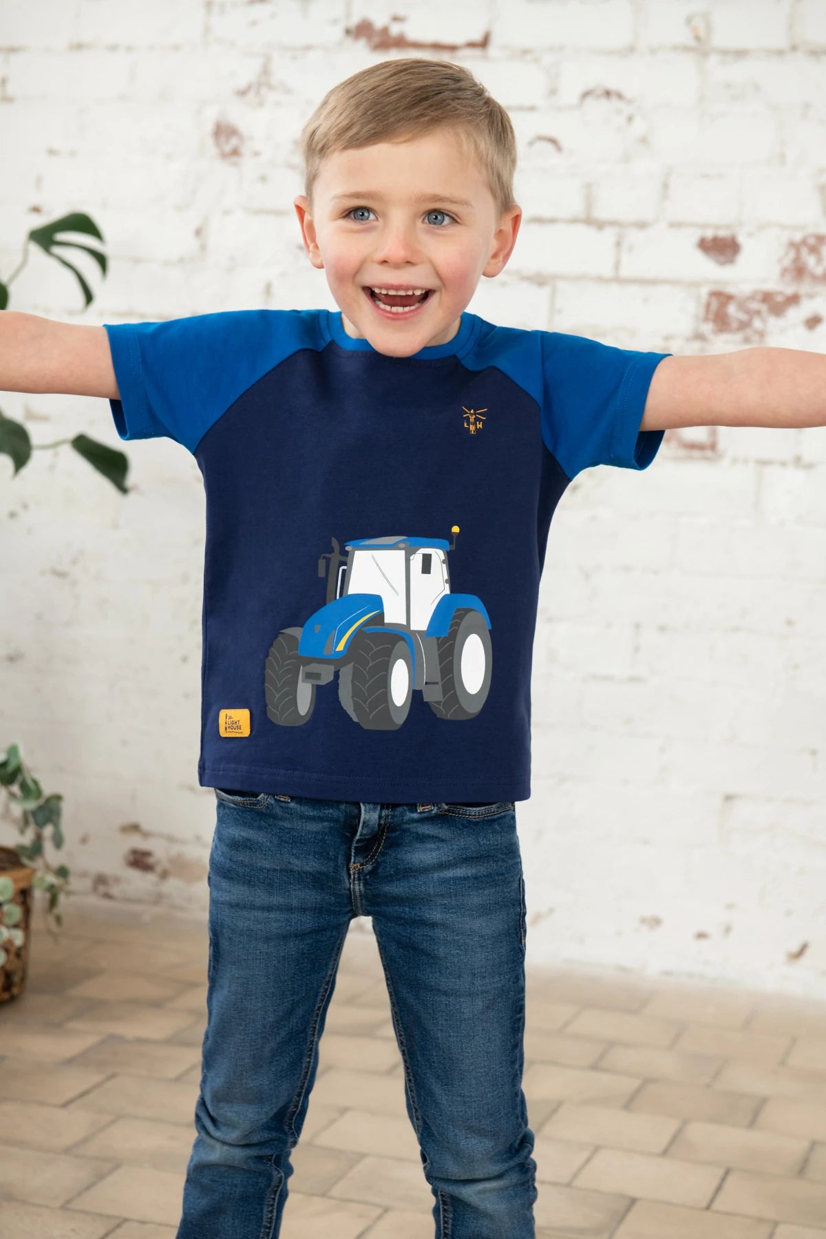 Lighthouse Mason Tee Shirt - Blue Tractor
