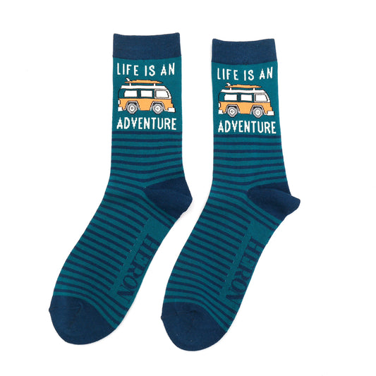 Mr Heron Adventure Van Teal Socks