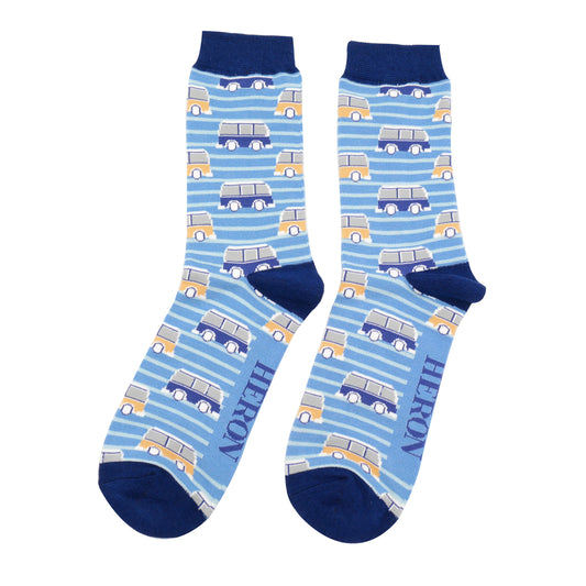 Mr Heron  Campervans Socks Denim