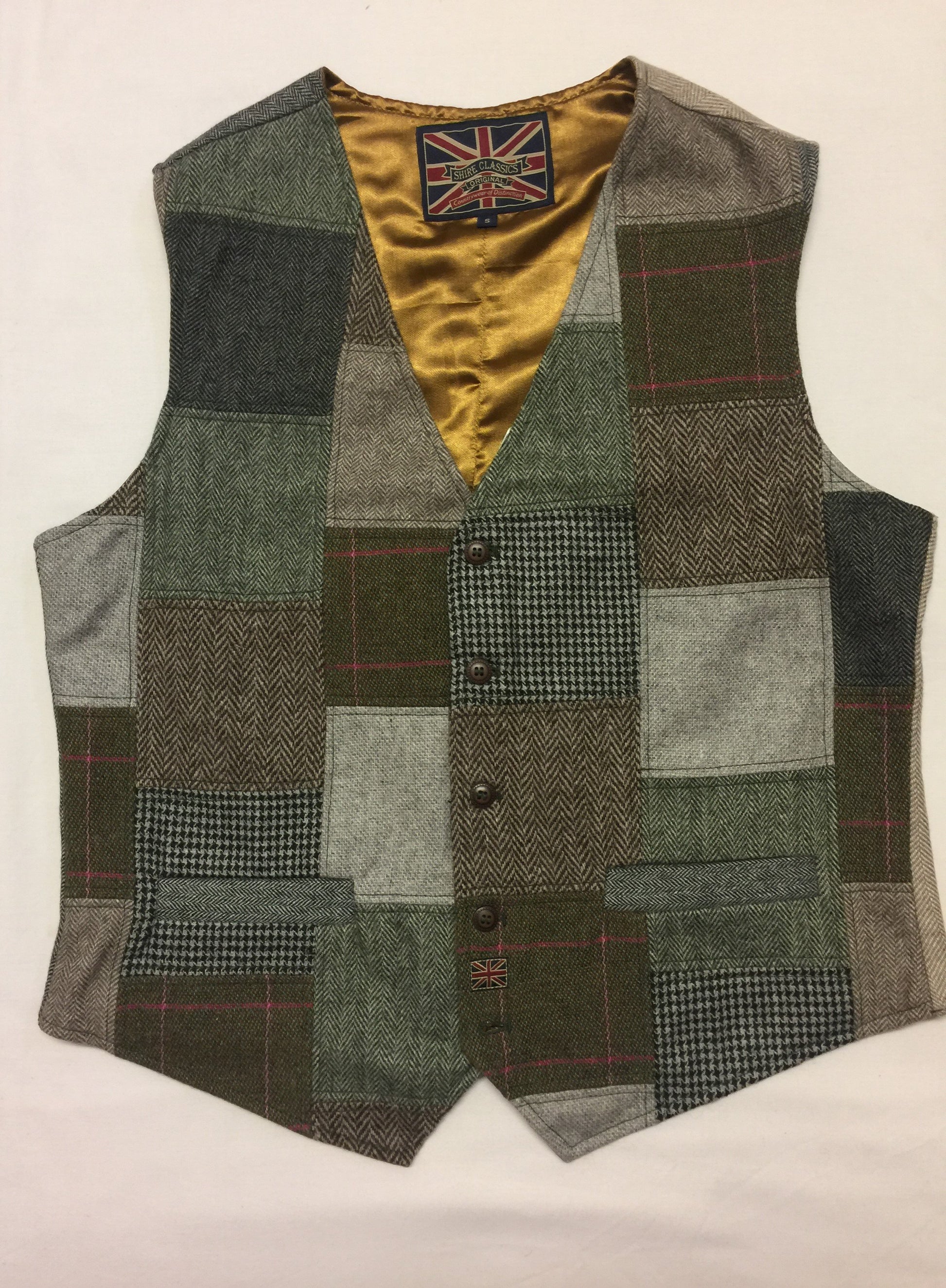 Mens tweed waistcoat
