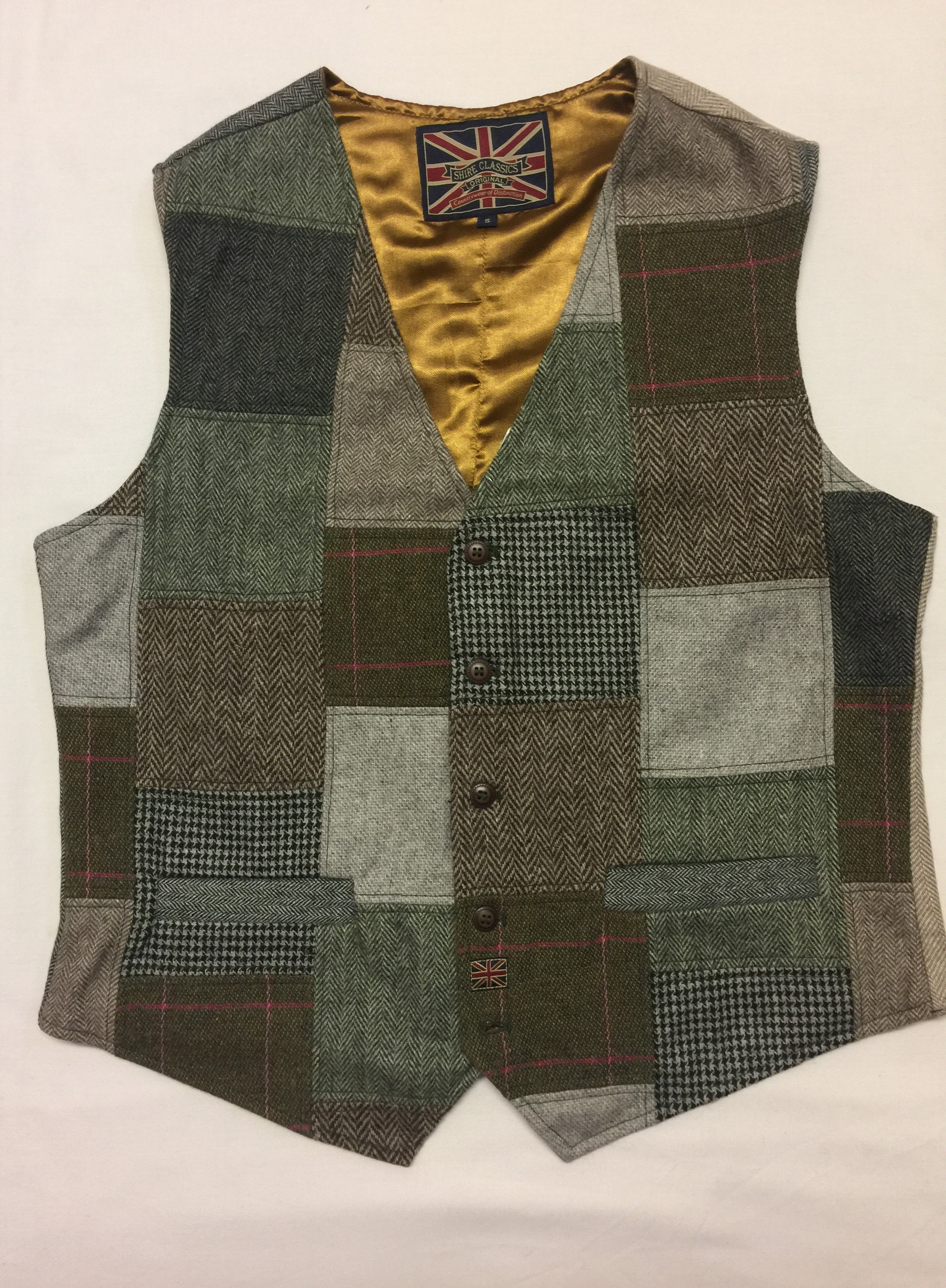 Mens tweed waistcoat