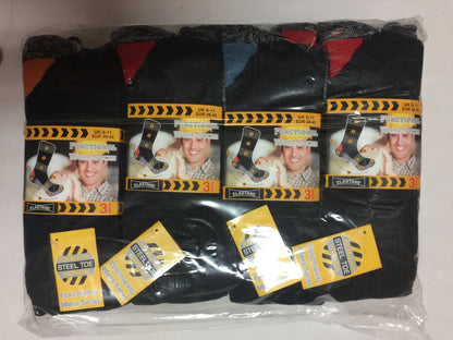 Multi Pack Mens' Functional Work Socks (12 pairs)