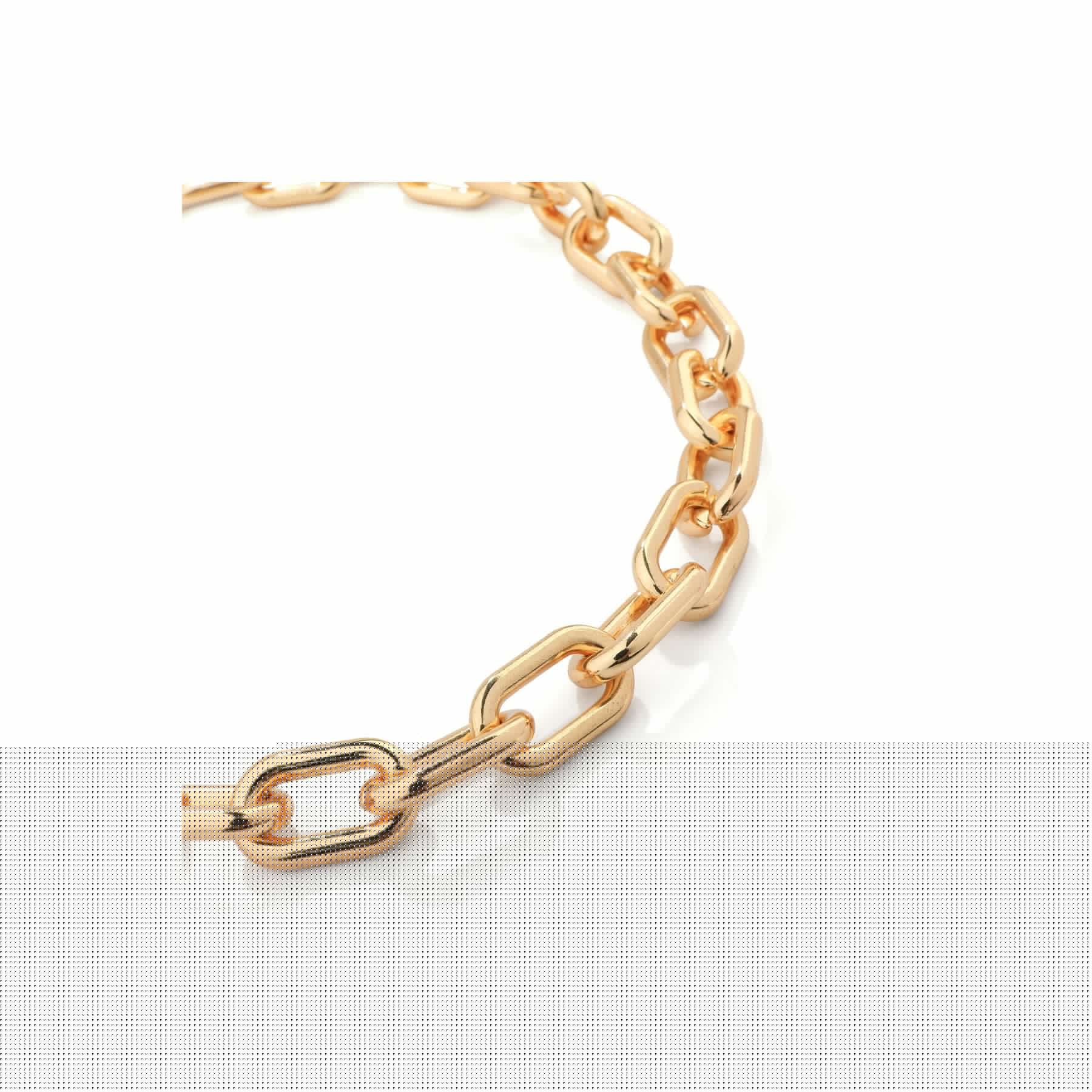 Chocolate - Yellow Gold Chunky Chain Adjustable Length Necklace - from Frinkle