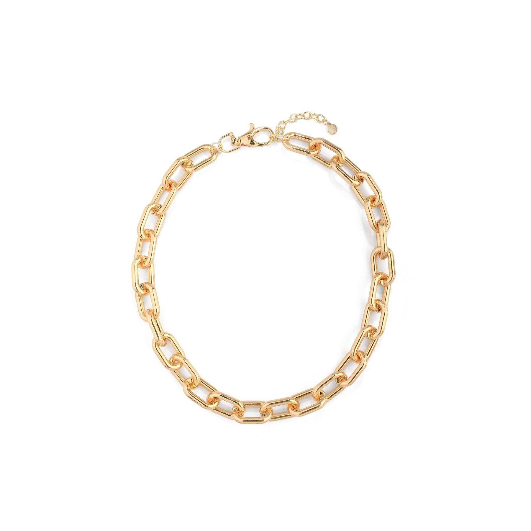 Chocolate - Yellow Gold Chunky Chain Adjustable Length Necklace - from Frinkle