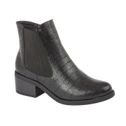 Ladies Olsen Black Croc Boots