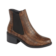 Ladies Olsen Brown Croc Boots