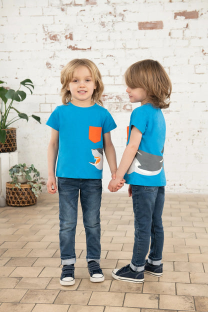 Lighthouse Boys Oliver T-Shirt - Blue Shark