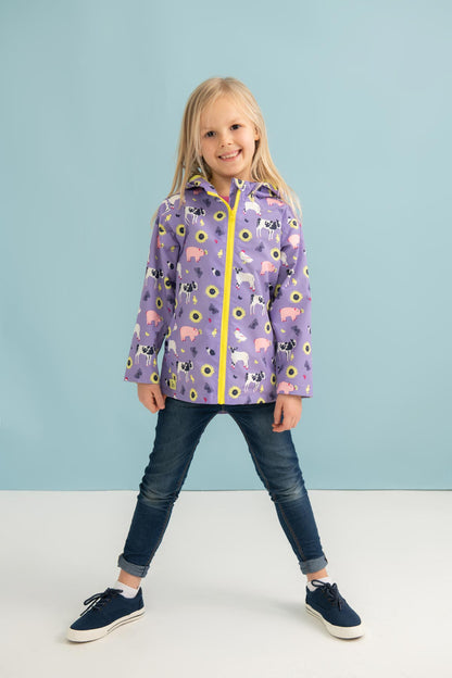Lighthouse Girls Olivia Waterproof Coat Farm Animal
