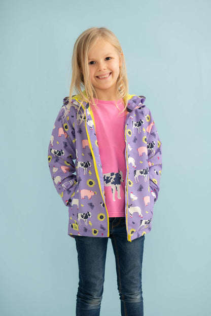Lighthouse Girls Olivia Waterproof Coat Farm Animal
