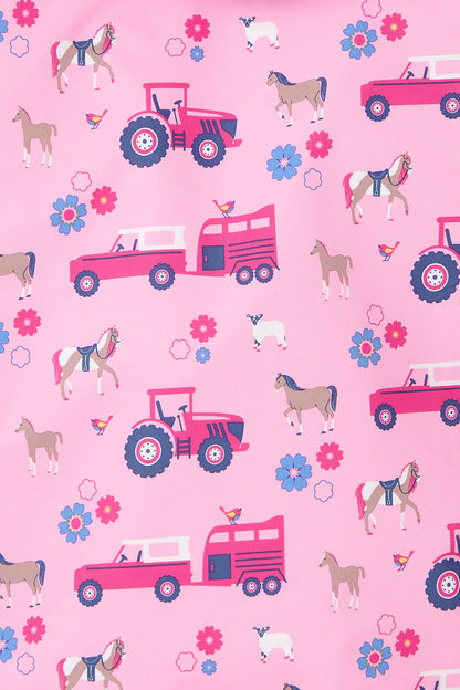 Lighthouse Girls Olivia Waterproof Coat - Blush Pink Farm