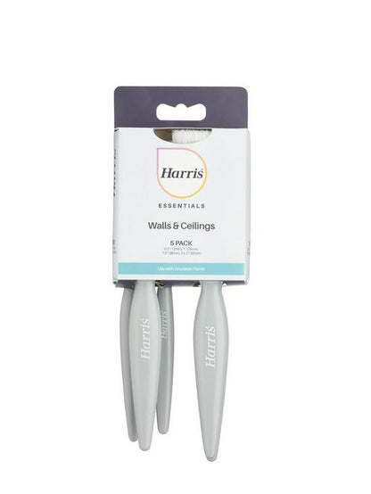 HARRIS ESSENTIALS WALLS & CEILINGS PAINT BRUSH SET 5PK