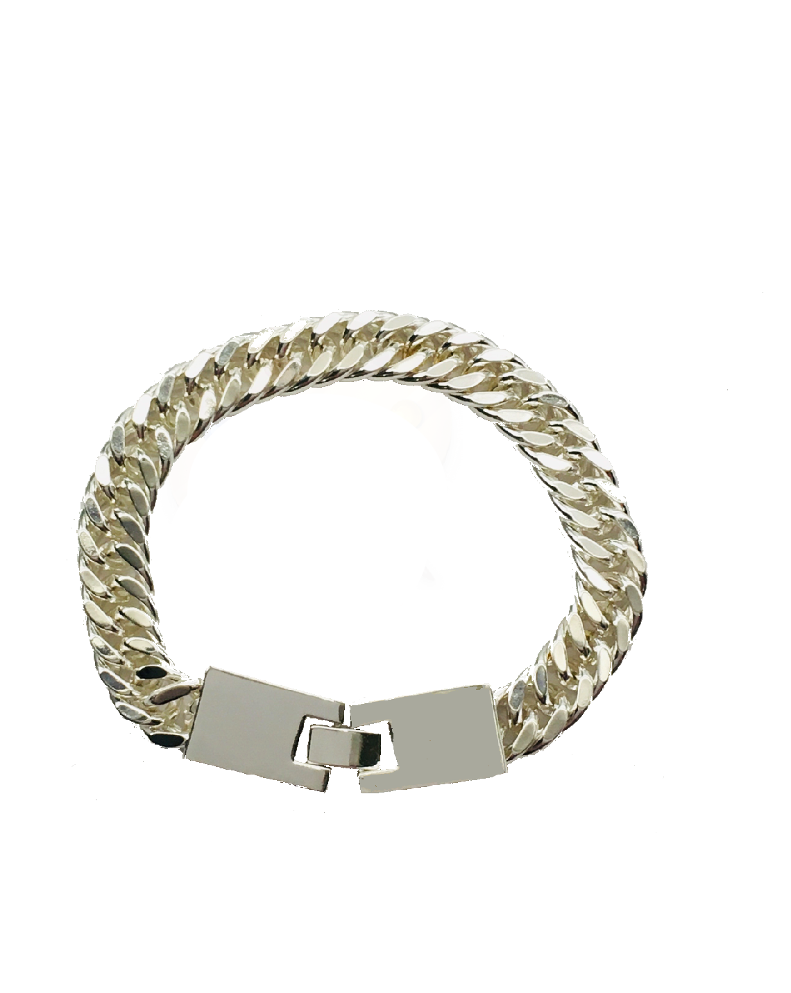 Pandora's Box Silver Curb Bracelet with Solid Clasp from Frinkle