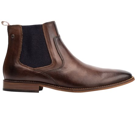 Base London Scout Dealer Boot Washed Brown Leather Chelsea Style