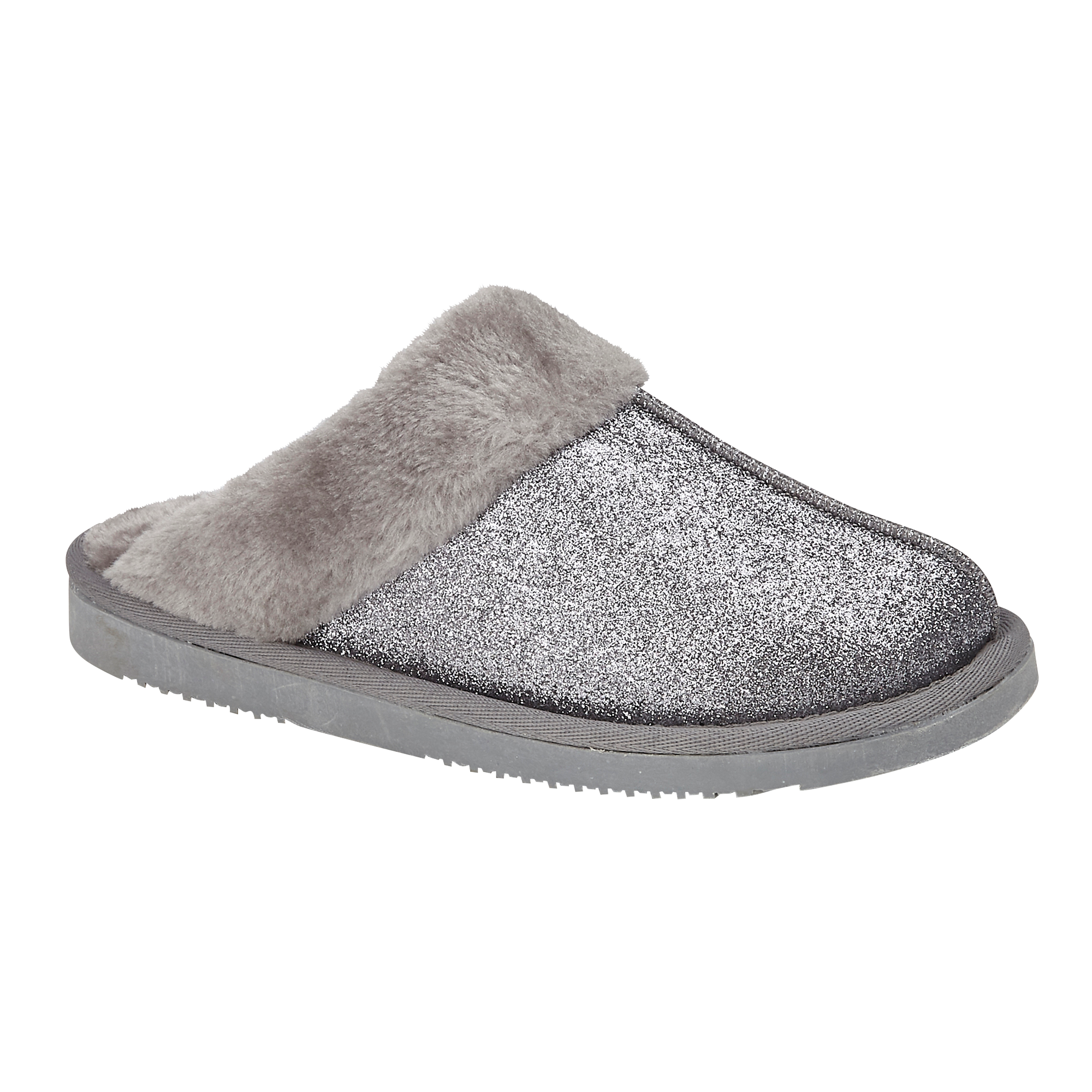 Ladies Sparkle Grey Mule
