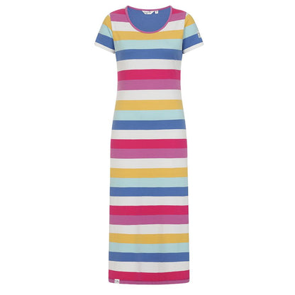 Lazy Jacks Ladies Long T-Shirt Dress In Multi Colour LJ150 @ www.millscountrystore.com