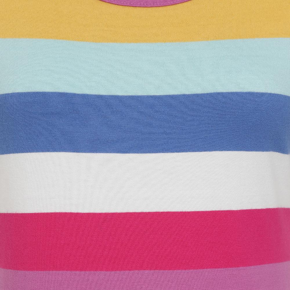 Lazy Jacks Ladies Long T Shirt Dress In Multi Colour LJ150 Mills