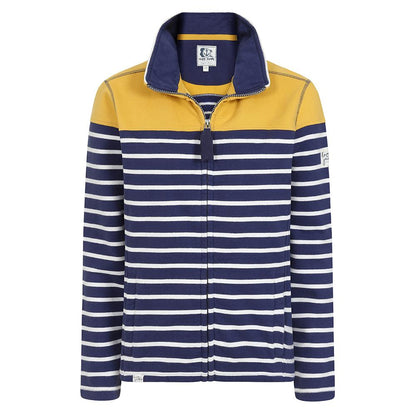 Lazy Jacks Ladies Striped Zip Through Sweatshirt LJ32 @ www.millscountrystore.com
