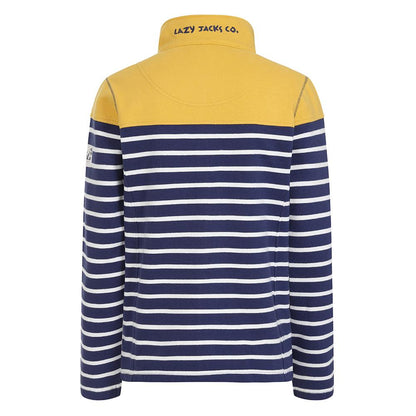 Lazy Jacks Ladies Striped Zip Through Sweatshirt LJ32 @ www.millscountrystore.com