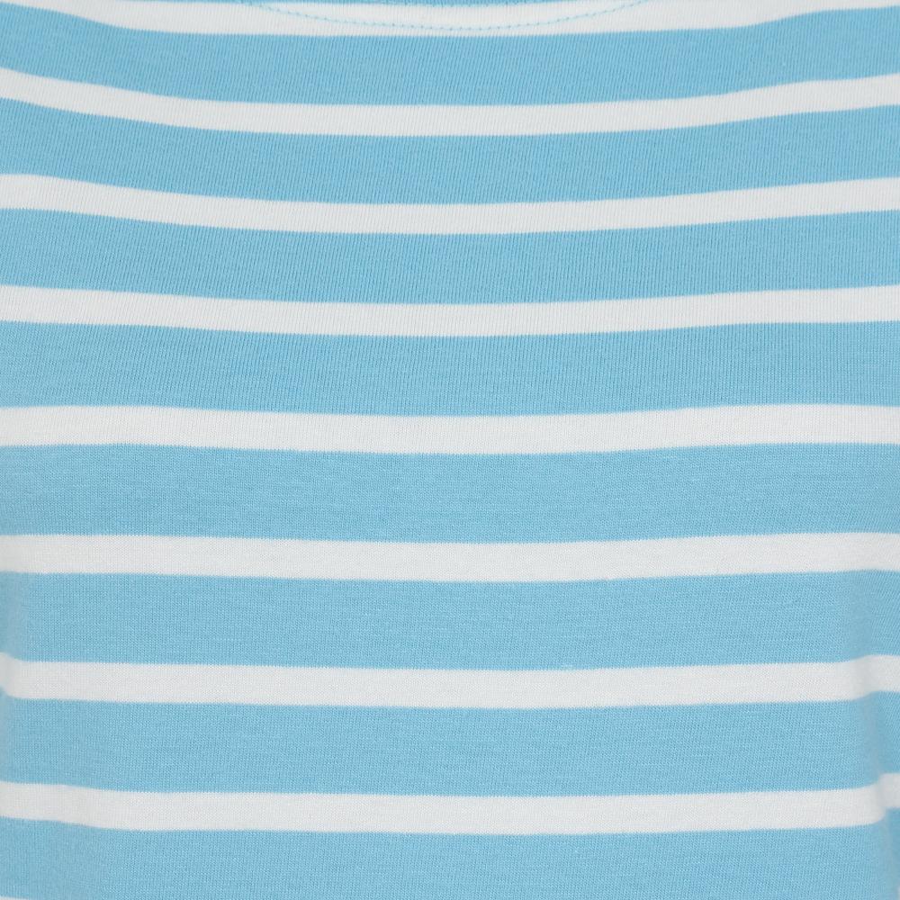 Lazy Jacks Ladies 3/4 Sleeve Breton Top In Reef Blue LJ97S @ www.millscountrystore.com