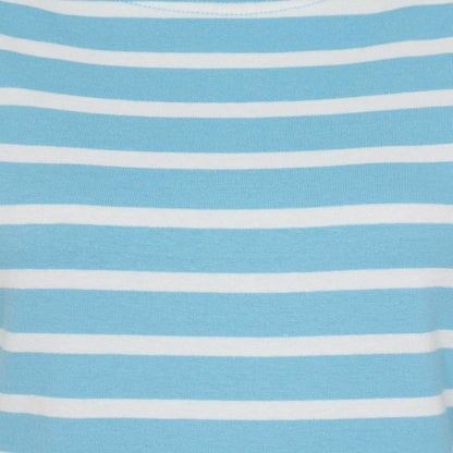 Lazy Jacks Ladies 3/4 Sleeve Breton Top In Reef Blue LJ97S @ www.millscountrystore.com